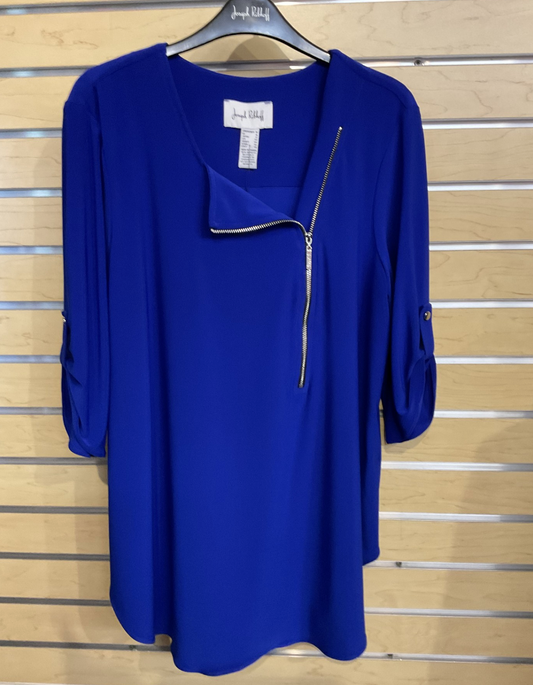 Blue Zipper Top